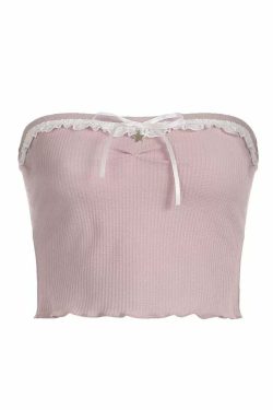 Karra Strapless Top - Y2K Summer, 90s Fashion, Grunge, Retro, Pastel Goth, Y2K Party Out
