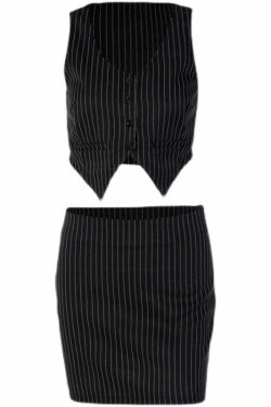 Katia Y2K Skirt Set - 90s Grunge Summer Outfit, Retro Popstar Style, Pastel Goth Fashion
