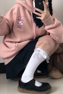 Kawaii Anime Hoodie - Y2K Summer Grunge, 90s Retro, Pastel Goth, Y2K Club & Party Outfits