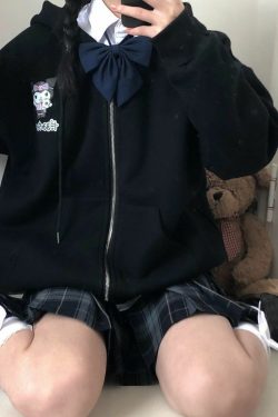 Kawaii Anime Hoodie - Y2K Summer Grunge, 90s Retro, Pastel Goth, Y2K Club & Party Outfits