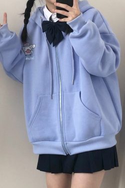 Kawaii Anime Hoodie - Y2K Summer Grunge, 90s Retro, Pastel Goth, Y2K Club & Party Outfits