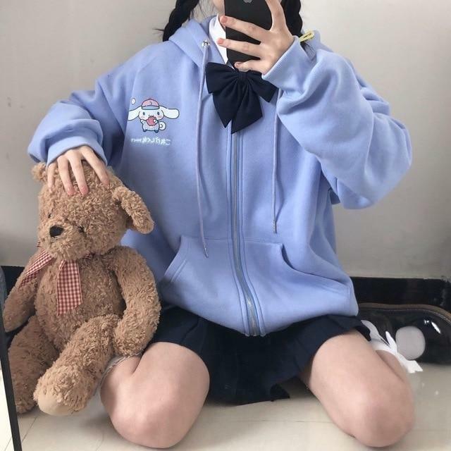 Kawaii Anime Hoodie - Y2K Summer Grunge, 90s Retro, Pastel Goth, Y2K Club & Party Outfits