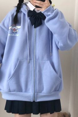 Kawaii Anime Hoodie - Y2K Summer Grunge, 90s Retro, Pastel Goth, Y2K Club & Party Outfits