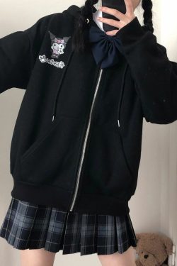 Kawaii Anime Hoodie - Y2K Summer Grunge, 90s Retro, Pastel Goth, Y2K Club & Party Outfits