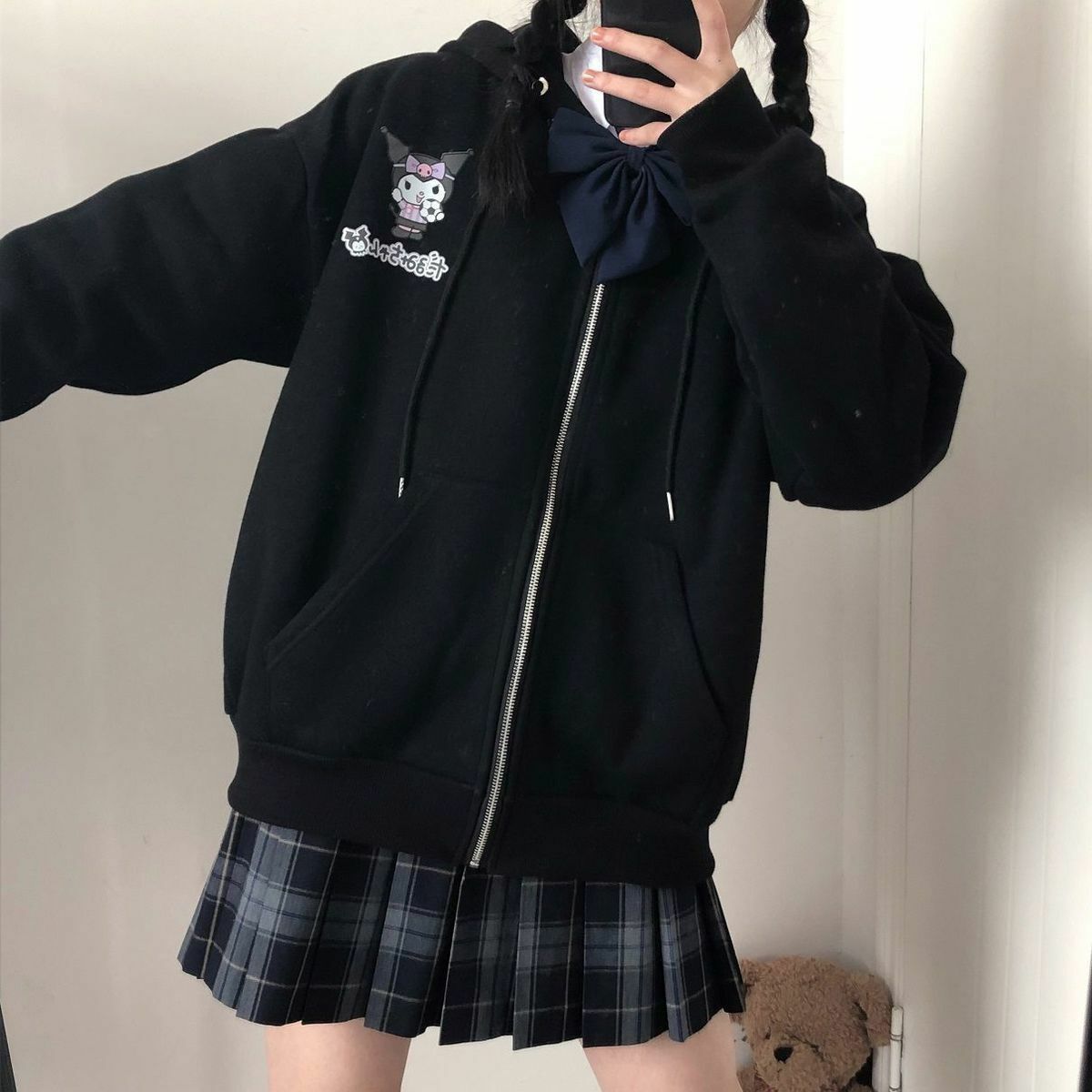 Kawaii Anime Hoodie - Y2K Summer Grunge, 90s Retro, Pastel Goth, Y2K Club & Party Outfits