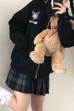 Kawaii Anime Hoodie - Y2K Summer Grunge, 90s Retro, Pastel Goth, Y2K Club & Party Outfits