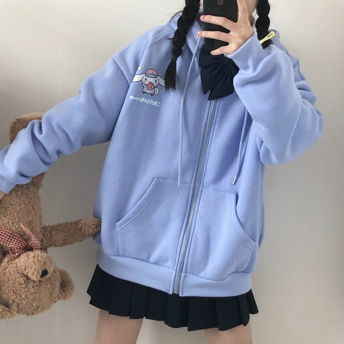 Kawaii Anime Hoodie - Y2K Summer Grunge, 90s Retro, Pastel Goth, Y2K Club & Party Outfits