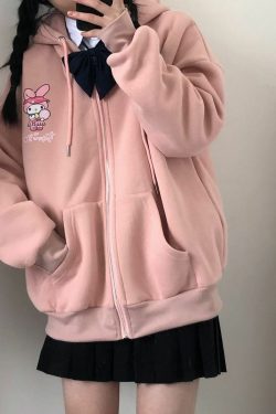 Kawaii Anime Hoodie - Y2K Summer Grunge, 90s Retro, Pastel Goth, Y2K Club & Party Outfits