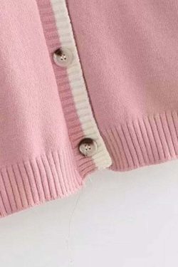 Kawaii Bunny Embroidery Knit Cardigan - Y2K Summer, 90s Fashion, Grunge, Retro, Pastel Goth Style
