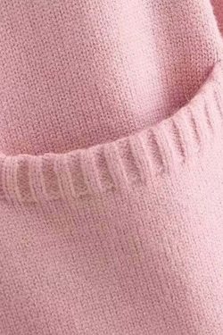 Kawaii Bunny Embroidery Knit Cardigan - Y2K Summer, 90s Fashion, Grunge, Retro, Pastel Goth Style