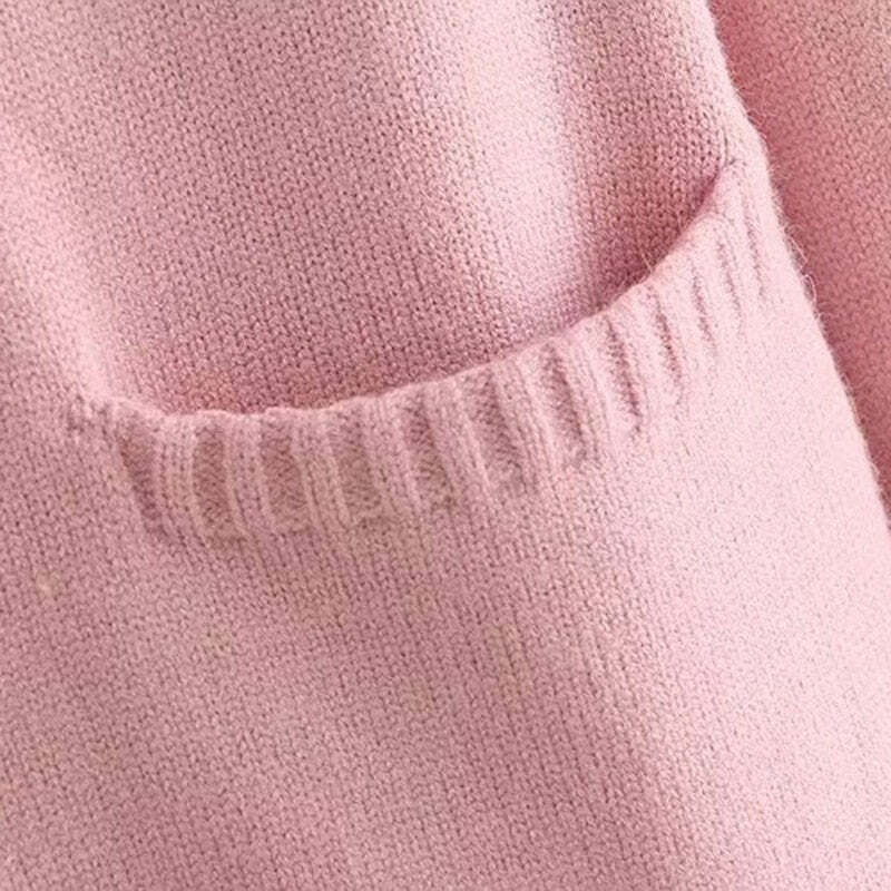 Kawaii Bunny Embroidery Knit Cardigan - Y2K Summer, 90s Fashion, Grunge, Retro, Pastel Goth Style