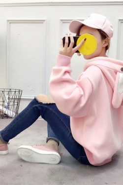 Kawaii Bunny Hoodie - Pink | Y2K Summer, 90s Grunge, Retro Style, Pastel Goth, Y2K Popstar