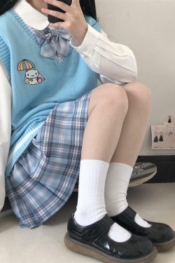 Kawaii Cinnamoroll Blue Sweater Vest - Y2K Summer, 90s Grunge, Retro Pastel Goth Fashion