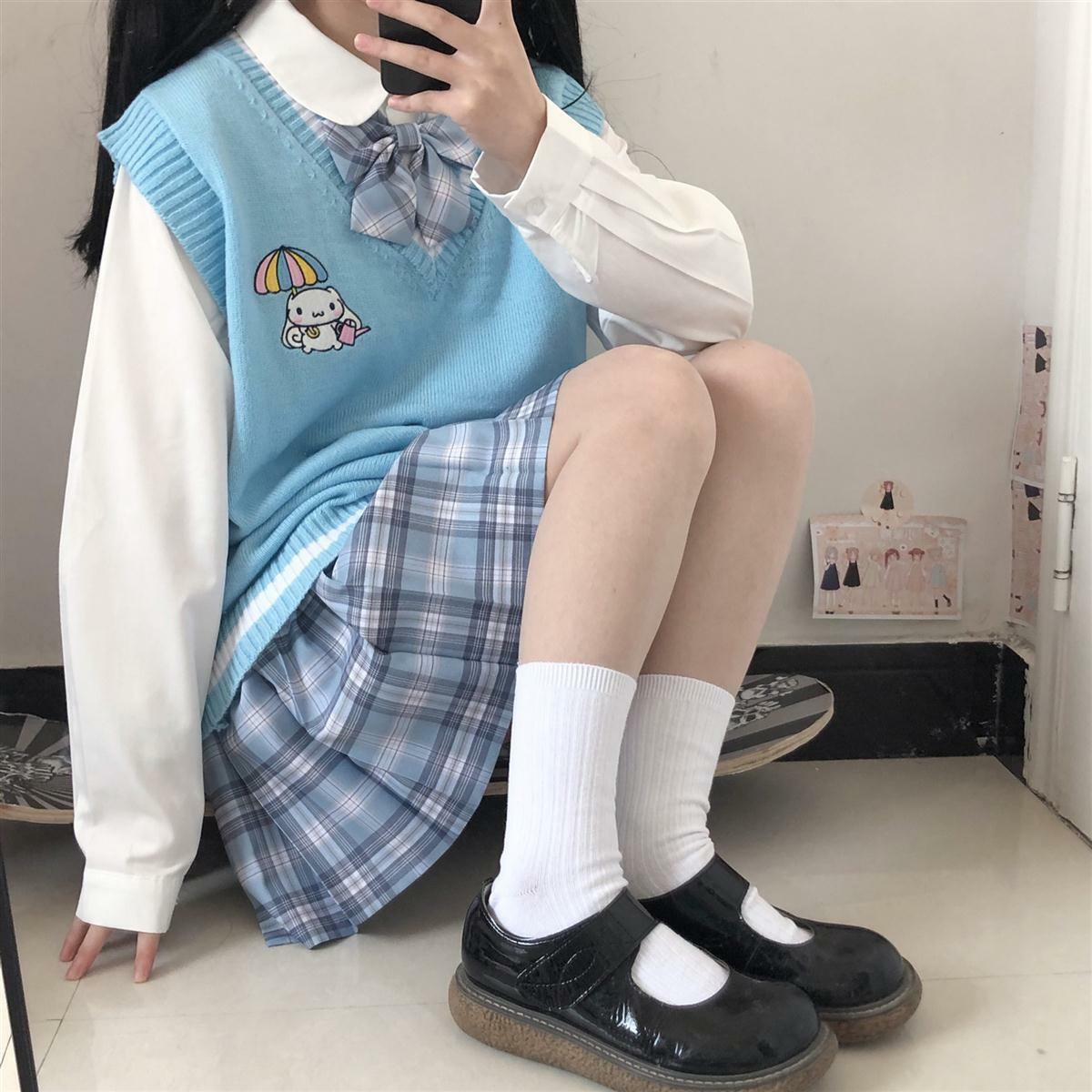 Kawaii Cinnamoroll Blue Sweater Vest - Y2K Summer, 90s Grunge, Retro Pastel Goth Fashion