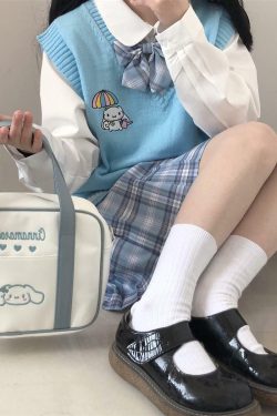 Kawaii Cinnamoroll Blue Sweater Vest - Y2K Summer, 90s Grunge, Retro Pastel Goth Fashion