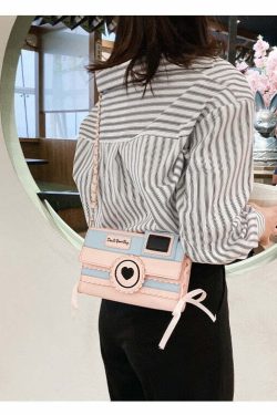 Kawaii Dream Camera Handbag - Y2K Summer Grunge, 90s Retro, Pastel Goth, Y2K Popstar Style