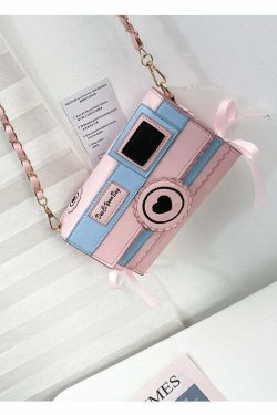 Kawaii Dream Camera Handbag - Y2K Summer Grunge, 90s Retro, Pastel Goth, Y2K Popstar Style