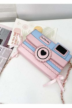 Kawaii Dream Camera Handbag - Y2K Summer Grunge, 90s Retro, Pastel Goth, Y2K Popstar Style