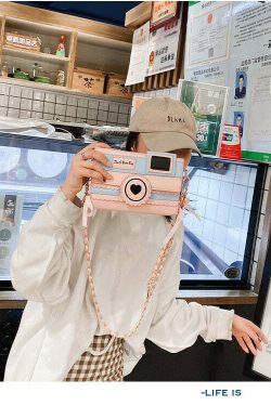 Kawaii Dream Camera Handbag - Y2K Summer Grunge, 90s Retro, Pastel Goth, Y2K Popstar Style