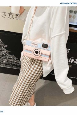 Kawaii Dream Camera Handbag - Y2K Summer Grunge, 90s Retro, Pastel Goth, Y2K Popstar Style