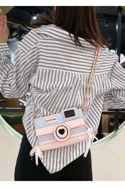 Kawaii Dream Camera Handbag - Y2K Summer Grunge, 90s Retro, Pastel Goth, Y2K Popstar Style