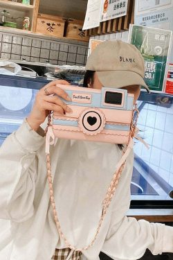 Kawaii Dream Camera Handbag - Y2K Summer Grunge, 90s Retro, Pastel Goth, Y2K Popstar Style