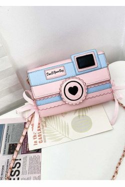 Kawaii Dream Camera Handbag - Y2K Summer Grunge, 90s Retro, Pastel Goth, Y2K Popstar Style