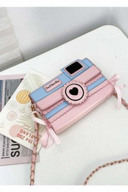 Kawaii Dream Camera Handbag - Y2K Summer Grunge, 90s Retro, Pastel Goth, Y2K Popstar Style