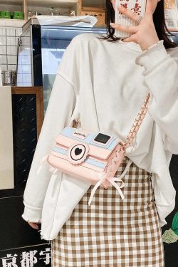 Kawaii Dream Camera Handbag - Y2K Summer Grunge, 90s Retro, Pastel Goth, Y2K Popstar Style