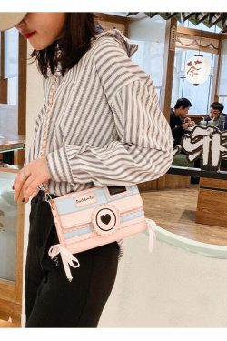 Kawaii Dream Camera Handbag - Y2K Summer Grunge, 90s Retro, Pastel Goth, Y2K Popstar Style