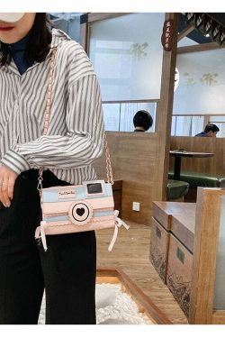 Kawaii Dream Camera Handbag - Y2K Summer Grunge, 90s Retro, Pastel Goth, Y2K Popstar Style