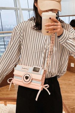 Kawaii Dream Camera Handbag - Y2K Summer Grunge, 90s Retro, Pastel Goth, Y2K Popstar Style