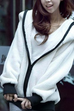 Kawaii Fluffy Panda Hoodie - Y2K Summer Grunge, 90s Retro, Pastel Goth, Y2K Club & Party Out