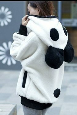 Kawaii Fluffy Panda Hoodie - Y2K Summer Grunge, 90s Retro, Pastel Goth, Y2K Club & Party Out