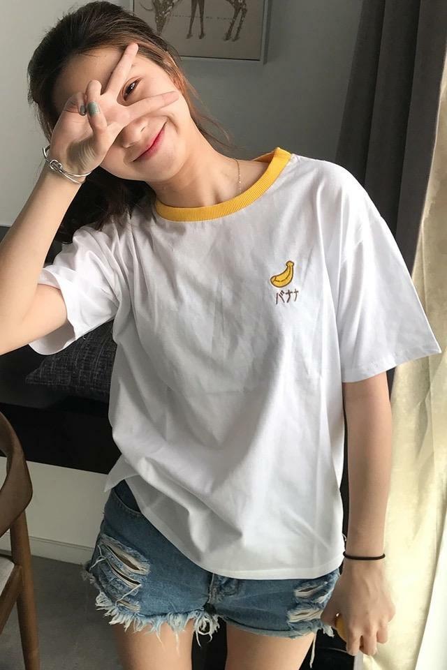 Kawaii Fruit Embroidered T-Shirts - Y2K Summer Outfits, 90s Fashion, Grunge, Retro Style