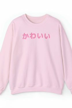 Kawaii Japanese Sweatshirt - Y2K Summer Grunge, 90s Retro, Pastel Goth, Y2K Club & Party Outfits