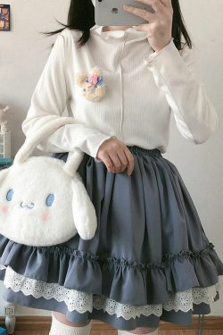 Kawaii Lolita Ruffle Skirt - Y2K Summer, 90s Grunge, Retro Goth, Pastel Goth, Y2K