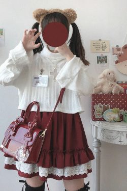 Kawaii Lolita Ruffle Skirt - Y2K Summer, 90s Grunge, Retro Goth, Pastel Goth, Y2K