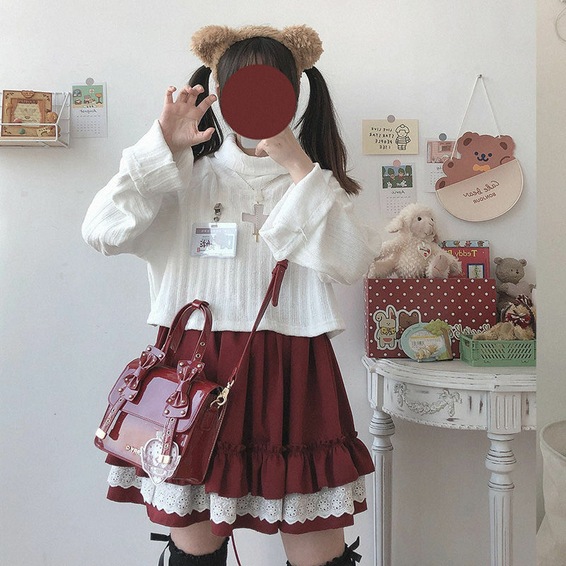 Kawaii Lolita Ruffle Skirt - Y2K Summer, 90s Grunge, Retro Goth, Pastel Goth, Y2K