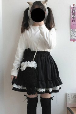 Kawaii Lolita Ruffle Skirt - Y2K Summer, 90s Grunge, Retro Goth, Pastel Goth, Y2K