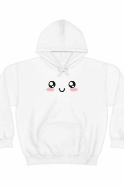 Kawaii Pastel Cutie Face Sweatshirt Hoodie - Y2K Summer, 90s Grunge, Retro, Pastel Goth Fashion