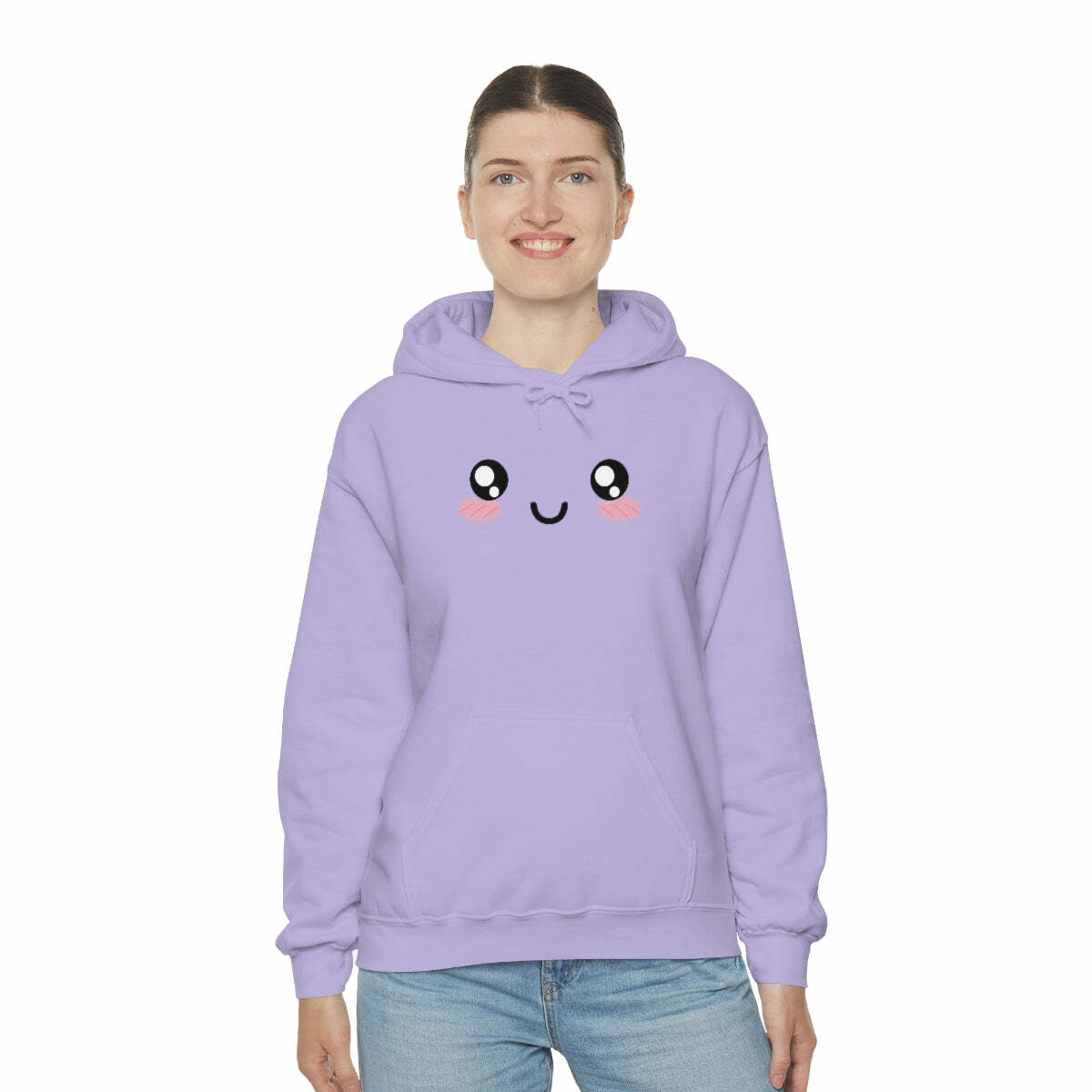 Kawaii Pastel Cutie Face Sweatshirt Hoodie - Y2K Summer, 90s Grunge, Retro, Pastel Goth Fashion