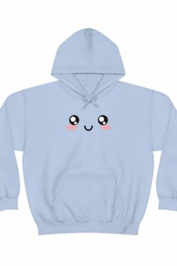Kawaii Pastel Cutie Face Sweatshirt Hoodie - Y2K Summer, 90s Grunge, Retro, Pastel Goth Fashion