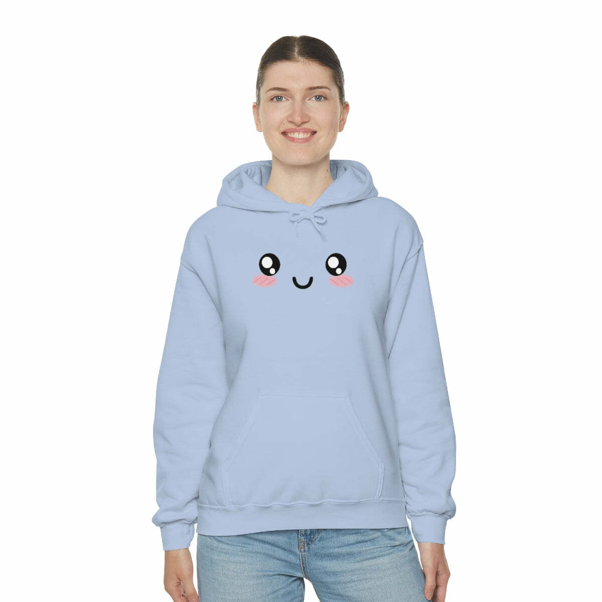 Kawaii Pastel Cutie Face Sweatshirt Hoodie - Y2K Summer, 90s Grunge, Retro, Pastel Goth Fashion