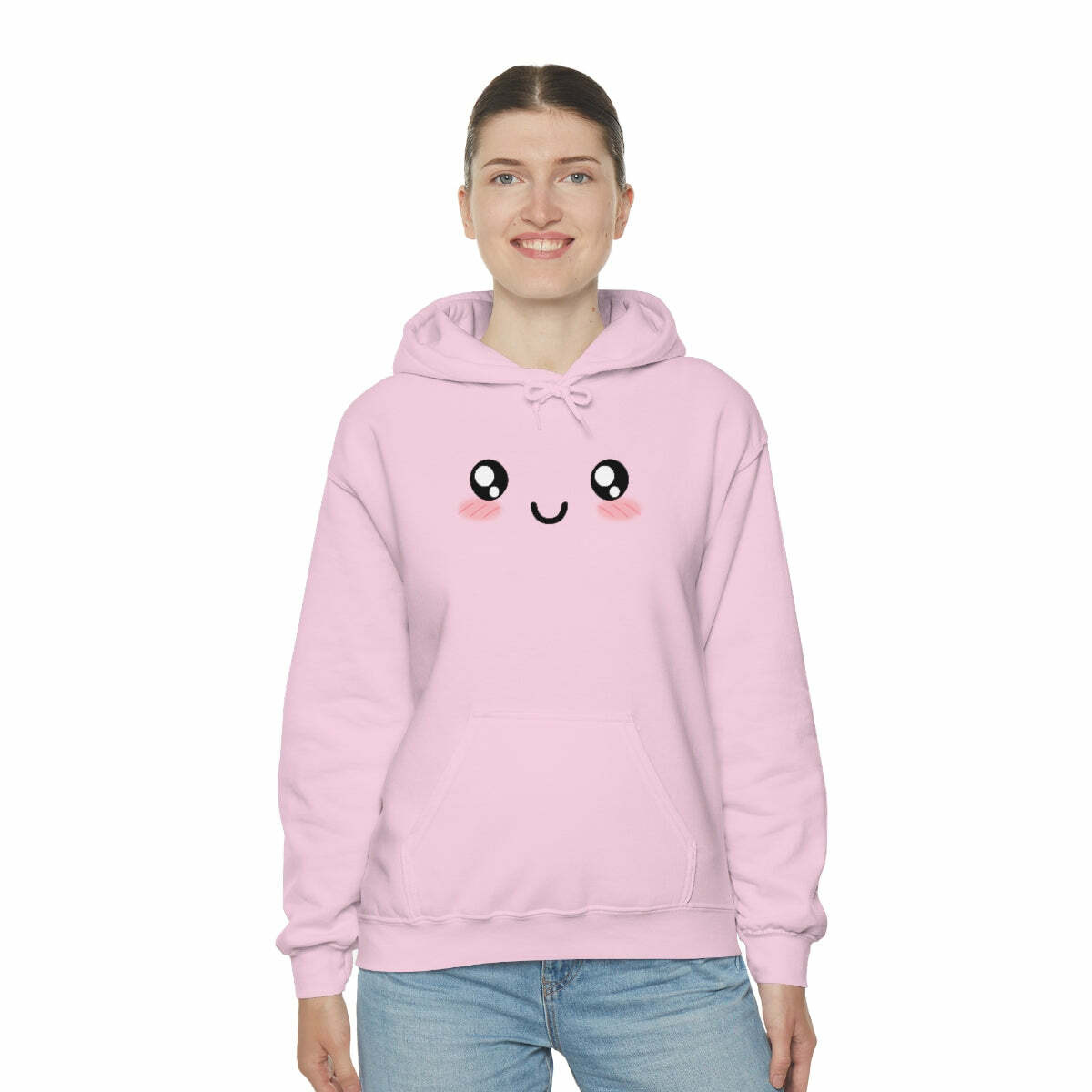 Kawaii Pastel Cutie Face Sweatshirt Hoodie - Y2K Summer, 90s Grunge, Retro, Pastel Goth Fashion
