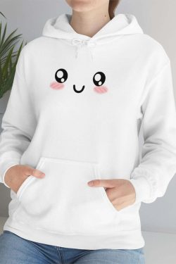 Kawaii Pastel Cutie Face Sweatshirt Hoodie - Y2K Summer, 90s Grunge, Retro, Pastel Goth Fashion