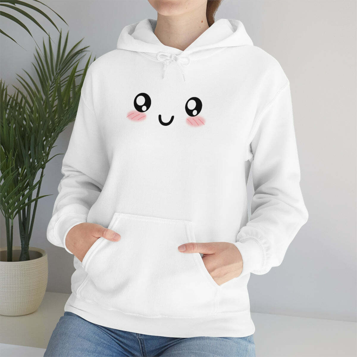 Kawaii Pastel Cutie Face Sweatshirt Hoodie - Y2K Summer, 90s Grunge, Retro, Pastel Goth Fashion