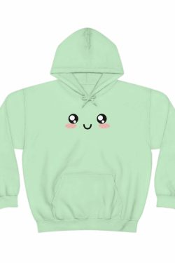 Kawaii Pastel Cutie Face Sweatshirt Hoodie - Y2K Summer, 90s Grunge, Retro, Pastel Goth Fashion