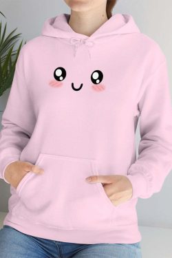 Kawaii Pastel Cutie Face Sweatshirt Hoodie - Y2K Summer, 90s Grunge, Retro, Pastel Goth Fashion