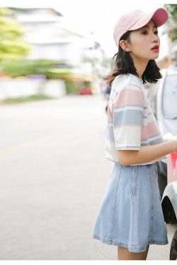 Kawaii Pastel Shirt - Y2K Summer Grunge, 90s Retro, Baby Tees, Y2K Club & Party Outfits